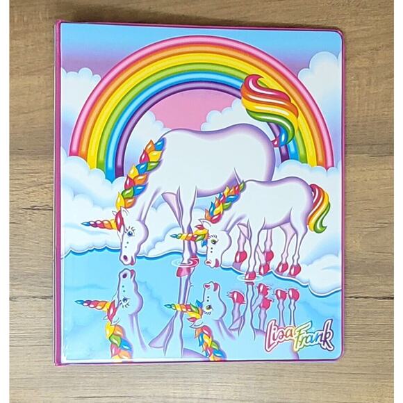 Lisa Frank 30th Birthday Bundle -Binder Folder Notebook Unicorn Dog Xtra Folder - Picture 4 of 6